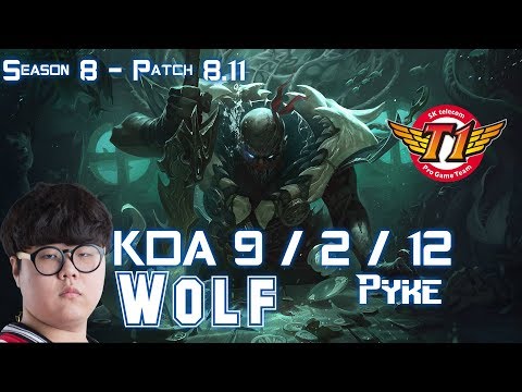 SKT T1 Wolf PYKE vs LEONA Supp - Patch 8.11 KR Ranked