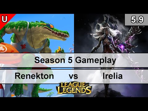 LoL Season 5 Top Lane - Renekton vs Irelia (League 141)
