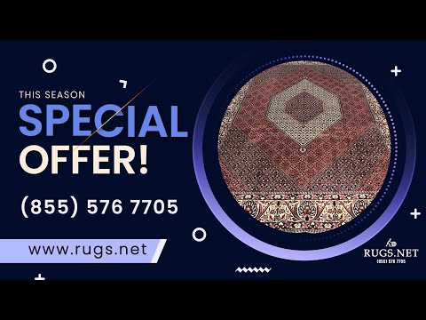 10 x 13'3 Persian Bijar Iron Rug with Diamond Medallion