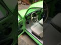 1971 Volkswagen super beetle interior update! VW Bug lime green & White
