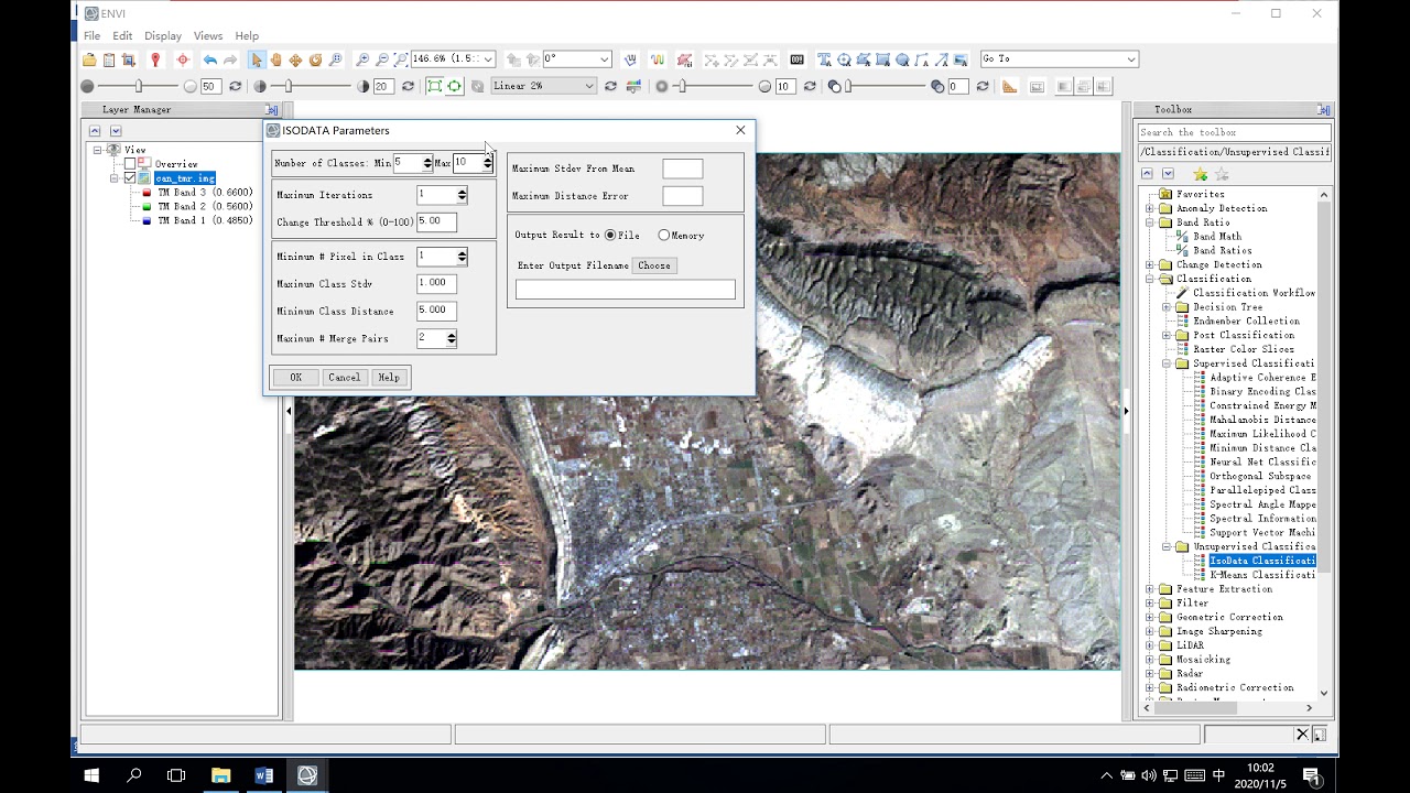 Post Classification & Image Unsupervised Classification