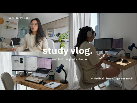 study vlog | realistic and productive week in my life as a medical immunology PhD student