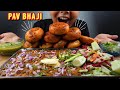 🔥COOKING & EATING STREET STYLE PAV BHAJI, MANGO CHUTNEY, SALAD | 10 PAV BHAJI EATING CHALLENGE 🔥
