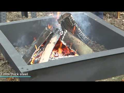 Square Steel Wood Burning Fire Pit Liner By Ultimate Patio