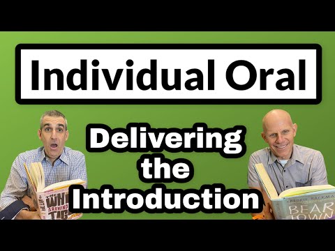IB English - Individual Oral - Delivering the Introduction