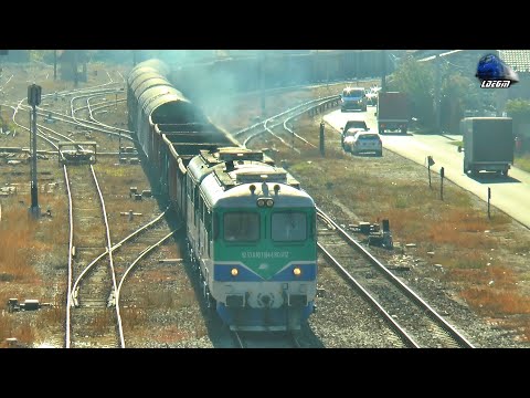 LDE2100 60-1394-5 & 60-0001-7 & Marfar Încărcat UTZ Heavy Freight Train in Oradea - 15 October 2021