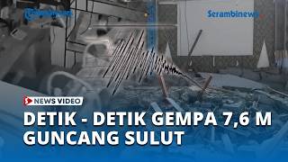 Download lagu Moments After a 7.6-magnitude Earthquake Shakes North Sulawesi, Residents Panic and Run Away – Ts... mp3