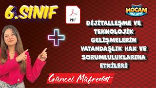 6. Sınıf Sosyal Bilgiler | Dijitalleşme ve Teknolojik Gelişmelerin Etk