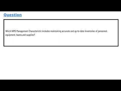 Which Nims Management Characteristic Includes Maintaining