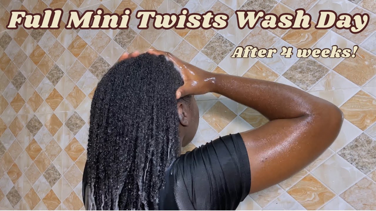 Mini twists wash day after 4 weeks! + Refresh and styling