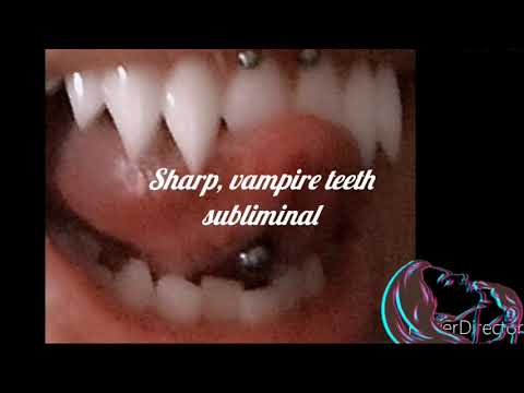Sharp vampire teeth subliminal | Very fast results - YouTube