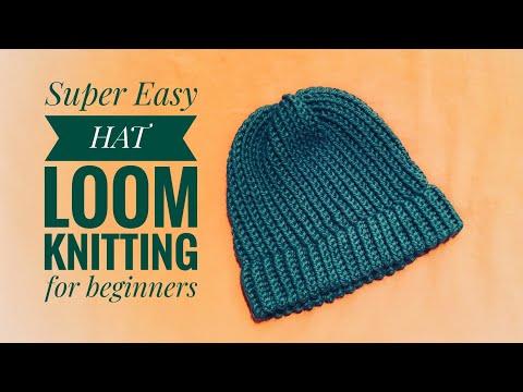 How to loom knit a hat (super easy for beginners) DIY TUTORIAL