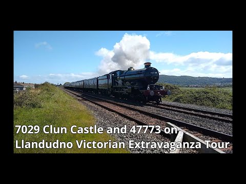 Prestatyn 04.05.2019 - GWR 7029 Clun Castle and 47773 on Llandudno Victorian Extravaganza Railtour