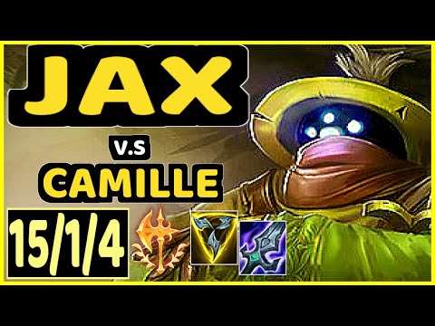 ALPHARI (JAX) vs CAMILLE - 15/1/4 KDA TOP GAMEPLAY - EUW Ranked GRANDMASTER
