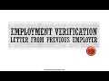 How to Write an Employment Verification Letter from Previous Employer