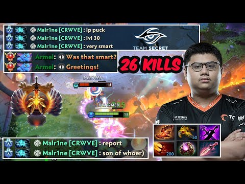 Don't Mess with Armel Puck !! NEW SECRET MIDLANE ANOTHER SIGNATURE HERO vs Malr1ne Dota 2 7.32E