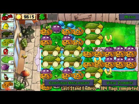 LAST STAND ENDLESS PART 374-384 FLAGS | plant vs zombies
