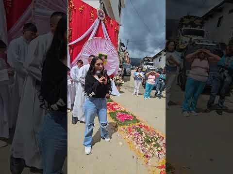 Corpus Christi en Tapete de flores en Guayata Boyaca 