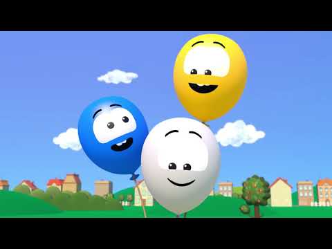 Учим цвета - Котёнок Котэ и цветные воздушные шарики - Песни мультики для детей малышей