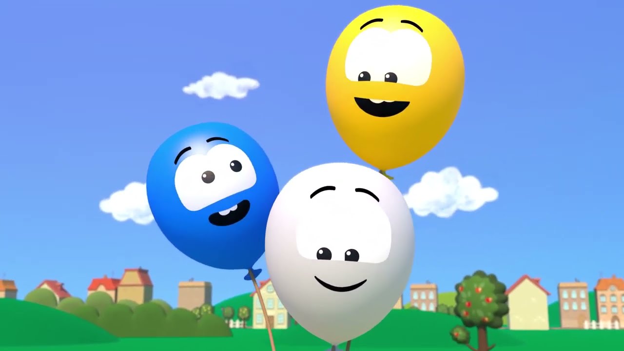 Пять шариков - Котёнок Котэ - Песенки для детей про цвета и счёт от 1 до 5