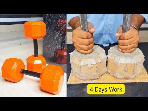 Perfect Dumbbells DIY /5kg / Home gym setup step 1 / GYM equipment #creatsomethingwow