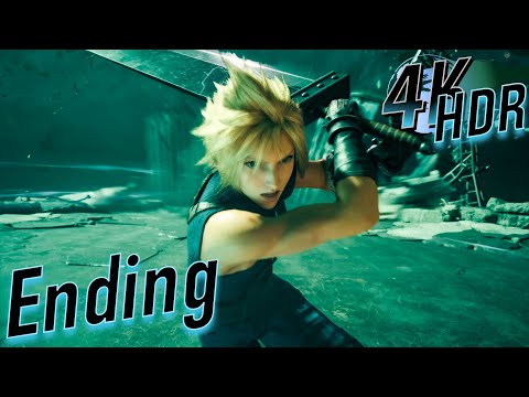 [4K HDR] Final Fantasy 7 (VII) Remake (100%) Walkthrough part 43 - Destiny's Crossroads (Ending)