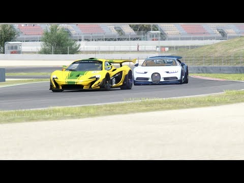 Bugatti Chiron vs McLaren P1 GTR at Barcelona-Catalunya