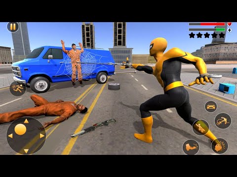 Flying Super Spider Rope Amazing Hero City Crime Battle | Web Spider Hero Mission - Android GamePlay
