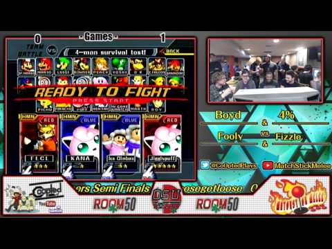 SSBM - ROOM 50 Doubles - Fooly/Fizzle (RE)D vs Boyd/4% (BLU) 720p