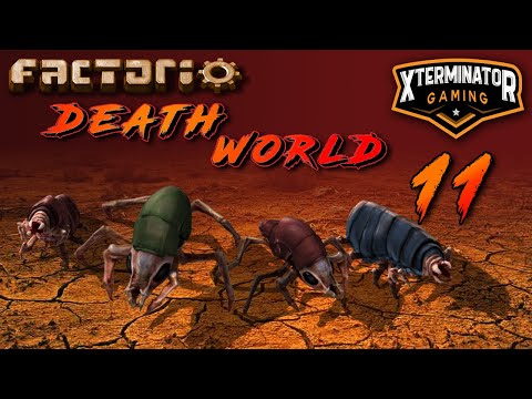 Factorio Deathworld with Rampant Mod EP11: Fortifying & Iron Expansion!  - (Live stream foootage).