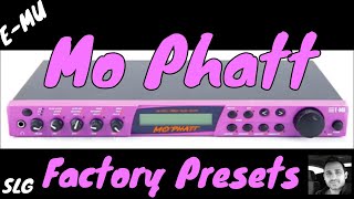 Video thumbnail for E-mu | Mo Phatt | Factory Presets Preview by Simon Le Grec