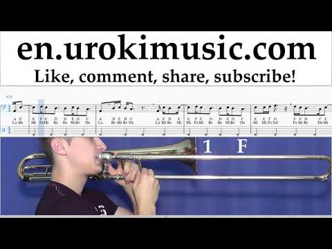 Trombone lessons DJ Khaled, Justin Bieber - No Brainer Sheet Music Tutorial um-ih352