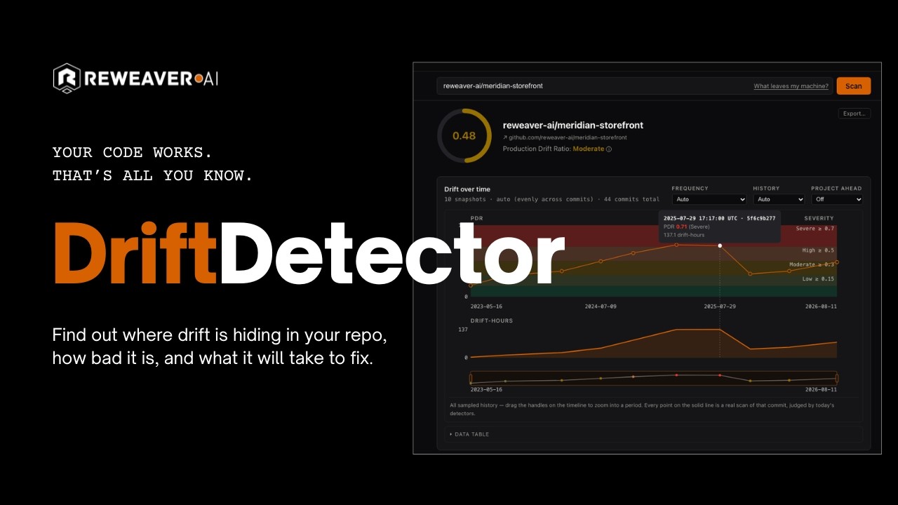 ReWeaver AI DriftDetector demo video