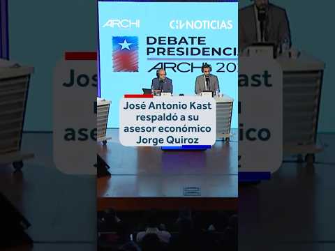 José Antonio Kast respaldó a su asesor económico Jorge Quiroz | #DebateArchi2025
