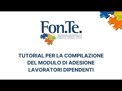 Tutorial per la compilazione del modulo di adesione