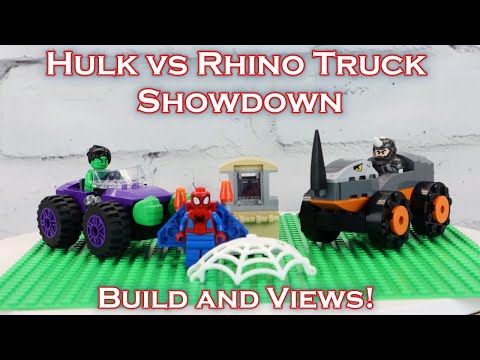 Hulk vs Rhino Truck Showdown LEGO Marvel 10782 Build and 360 Views