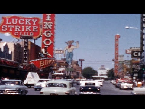 Las Vegas 1955 ~ A Sunny Drive Down the Strip ~ Old Vegas!