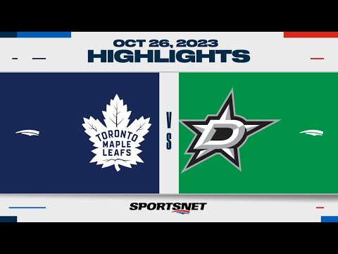 NHL Highlights | Maple Leafs vs. Stars - October 26, 2023