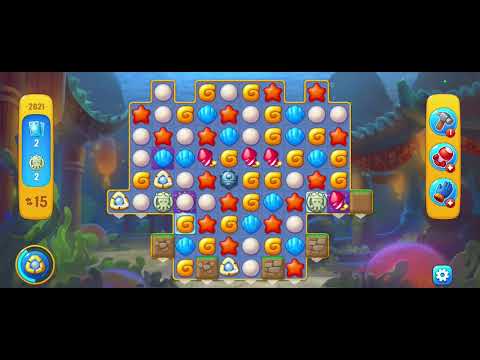 Fishdom gameplay level 2821