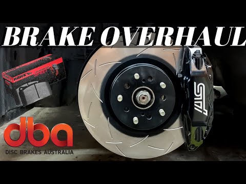 2017 Subaru STI Brake Rotor and Pad Install - DBA T3000 + Hawk 5.0