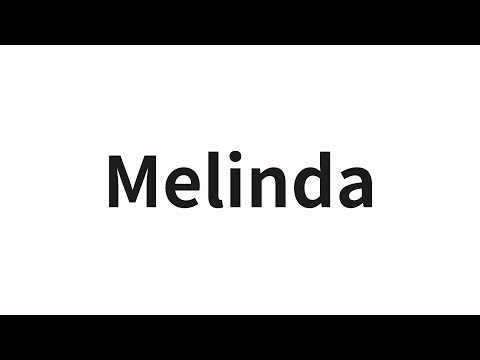 How to pronounce Melinda | Melinda (Melinda in Chinese)
