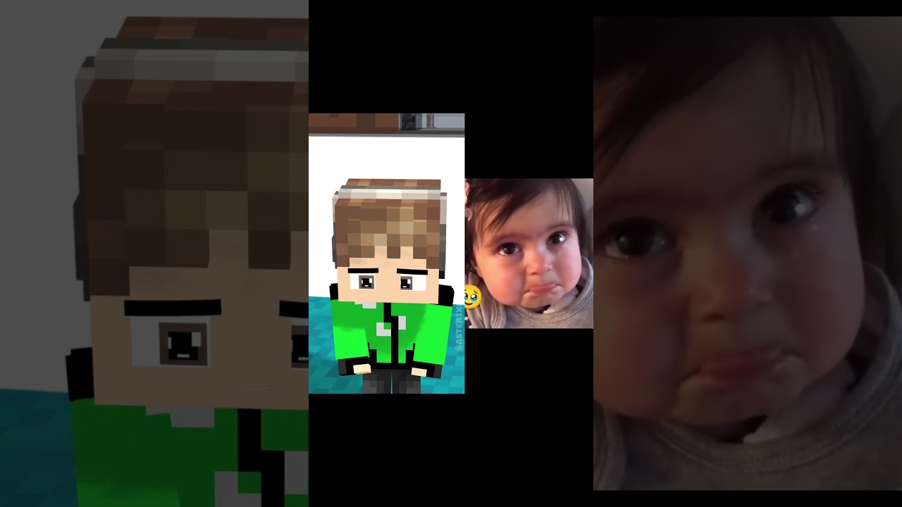 Original vs Animation - cute si odo nangis #shorts #minecraft