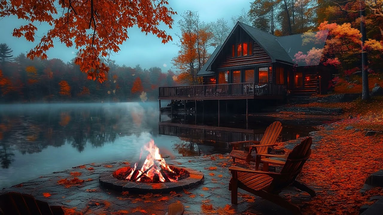 Relaxing Music for Stress Relief, Calm, Study  - Cozy Fireplace 4K (3 HOURS)🔥