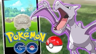CATCHING AERODACTYL! | GYM TAKE-OVER! | Pokémon Go