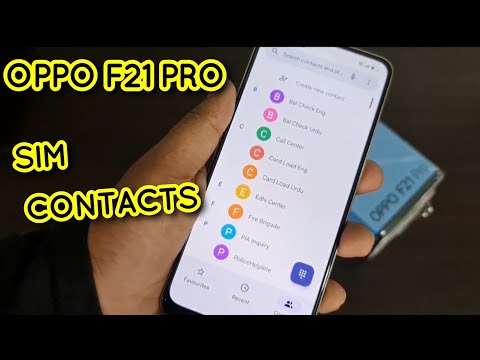 How to Show SIM Contacts in OPPO F21 Pro | Oppo Android 12 Contact Settings
