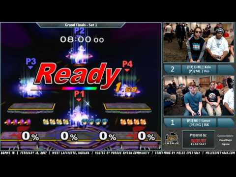 BOPME 16 - GHQ | Kels + ME | Vro vs. RG | Lance + RG | RiK - SSBM - Losers Finals