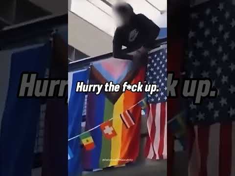 Thumbnail for Angry Student TAKES DOWN Pride Flag Covering His Country's Flag by Ride, NME