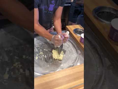 Enjoying rollup ice cream for Pranay’s 10th Birthday