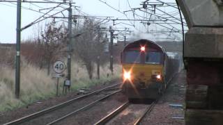 preview picture of video '66206 On Steel Train Through Drem On 18/11/10'