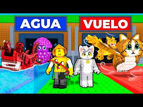 Usé SUERTE INFINITA en DOS FILAS de AGUA vs AIRE en Steal a Brainrot